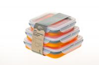 Tramp набор из 3х  силиконовых контейнеров  (силикон, оранжевый )
