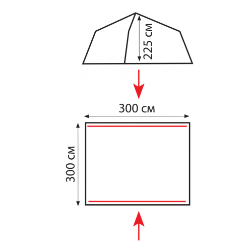 Tramp шатер Bungalow Lux (V2) (зеленый)